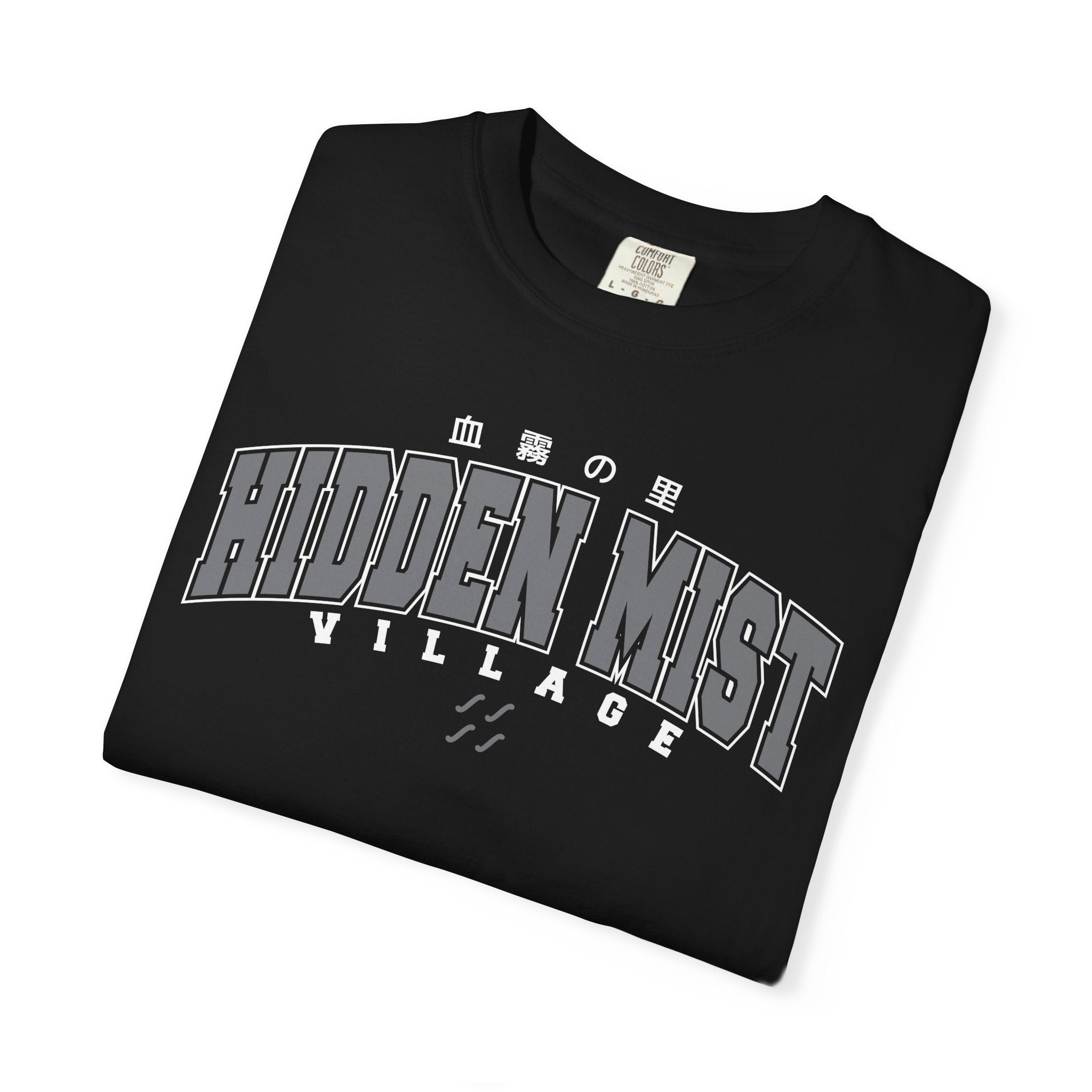 Hidden Mist Village | Naruto Inspired Collegiate Shirt | Unisex Garment-Dyed T-shirt