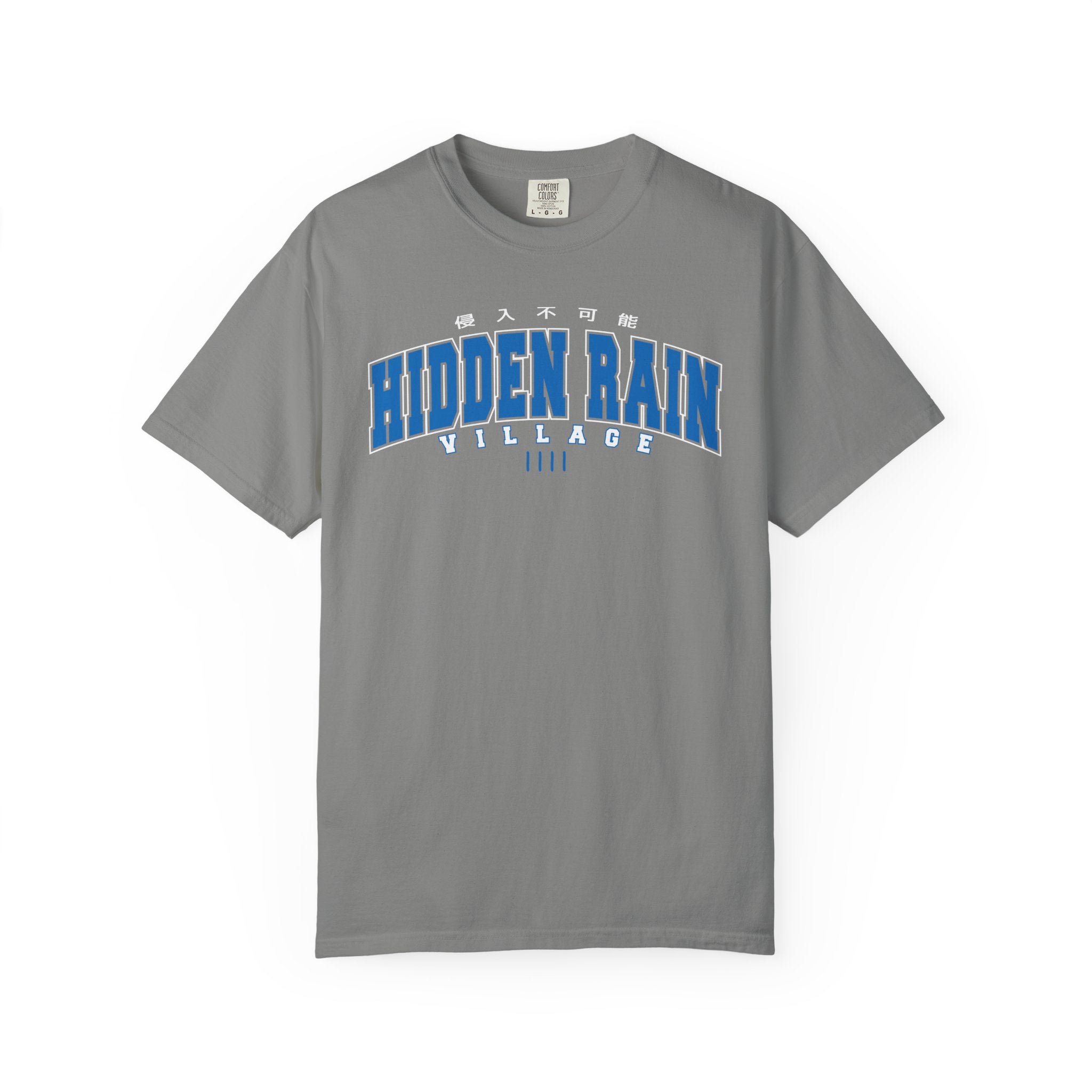 Hidden Rain Village | Naruto Inspired Collegiate Shirt | Unisex Garment-Dyed T-shirt