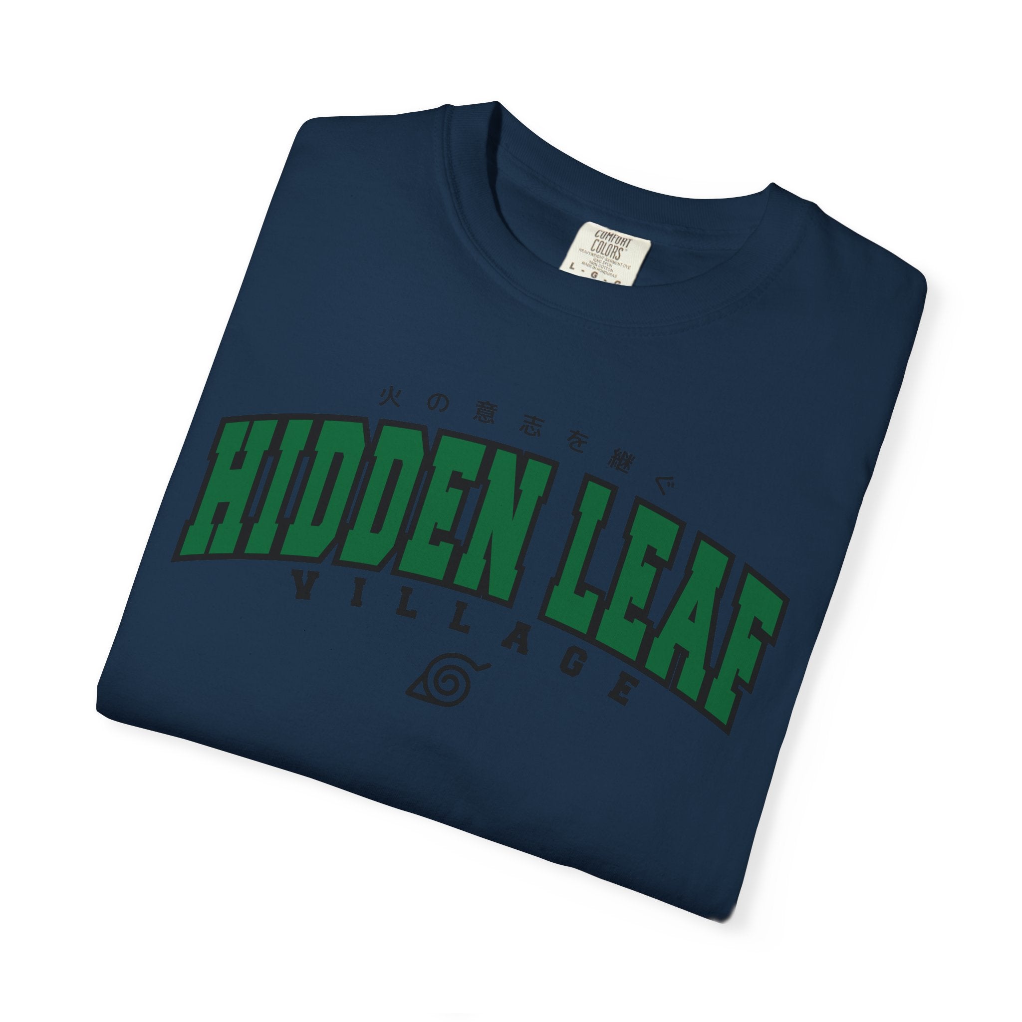 Hidden Leaf Village | Naruto Inspired Collegiate Shirt | Unisex Garment-Dyed T-shirt