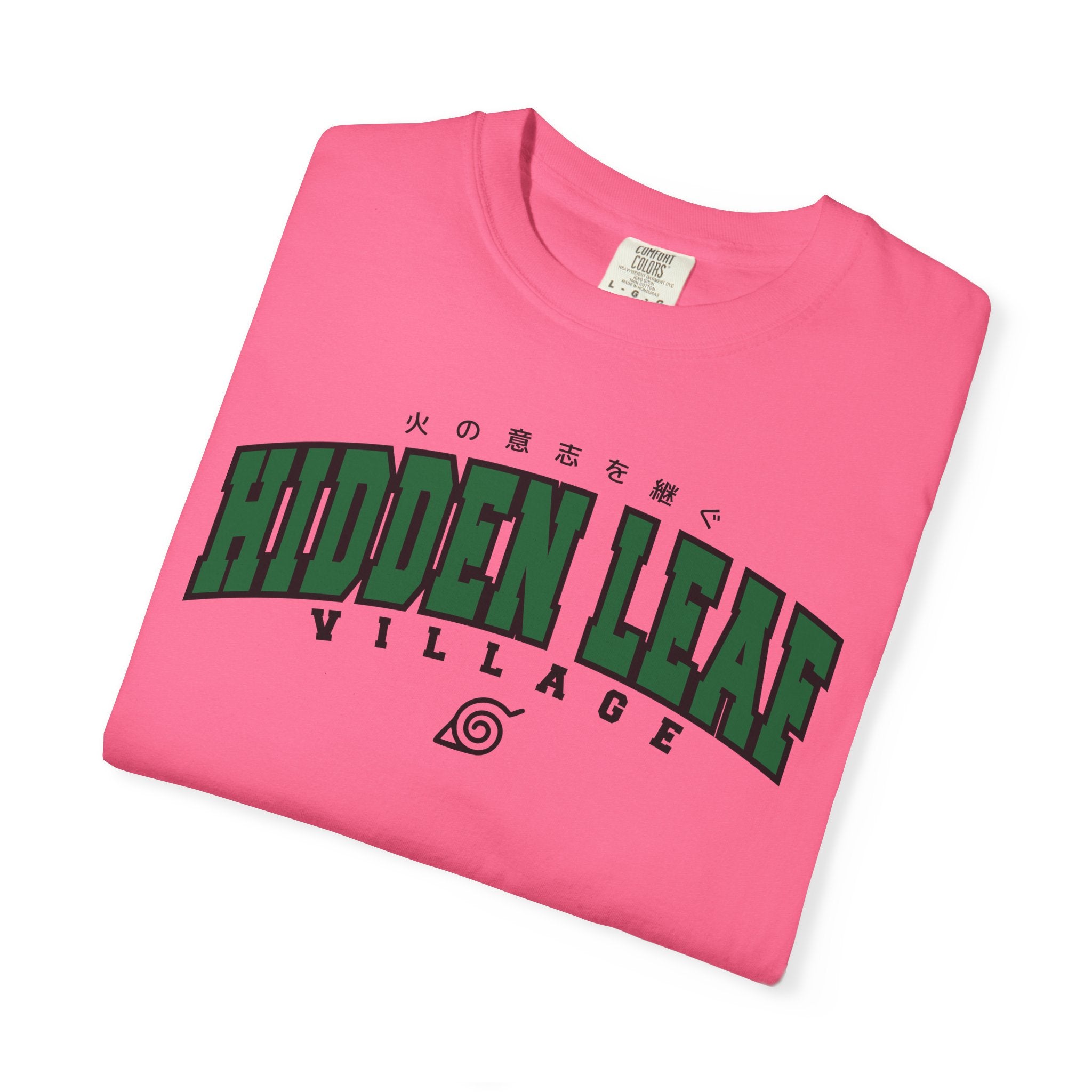 Hidden Leaf Village | Naruto Inspired Collegiate Shirt | Unisex Garment-Dyed T-shirt