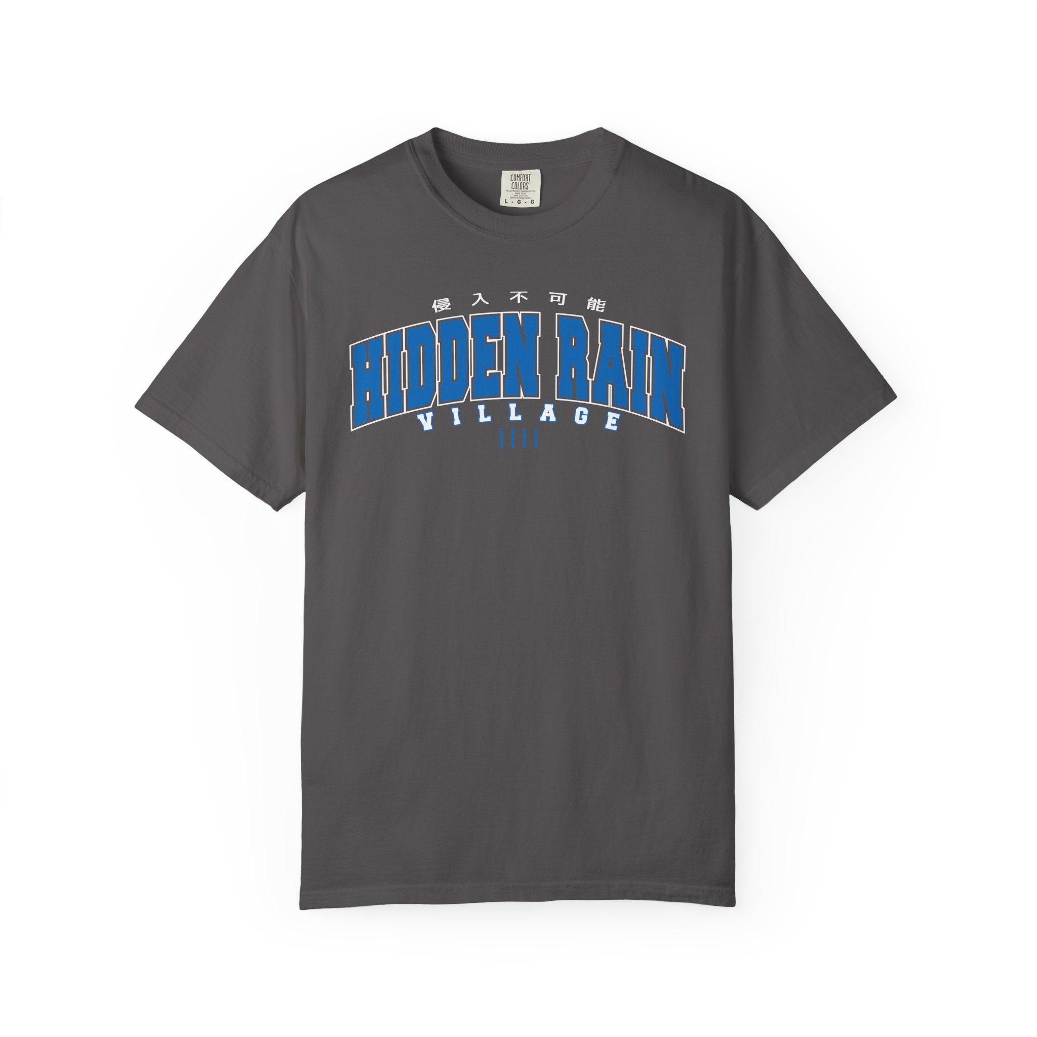 Hidden Rain Village | Naruto Inspired Collegiate Shirt | Unisex Garment-Dyed T-shirt