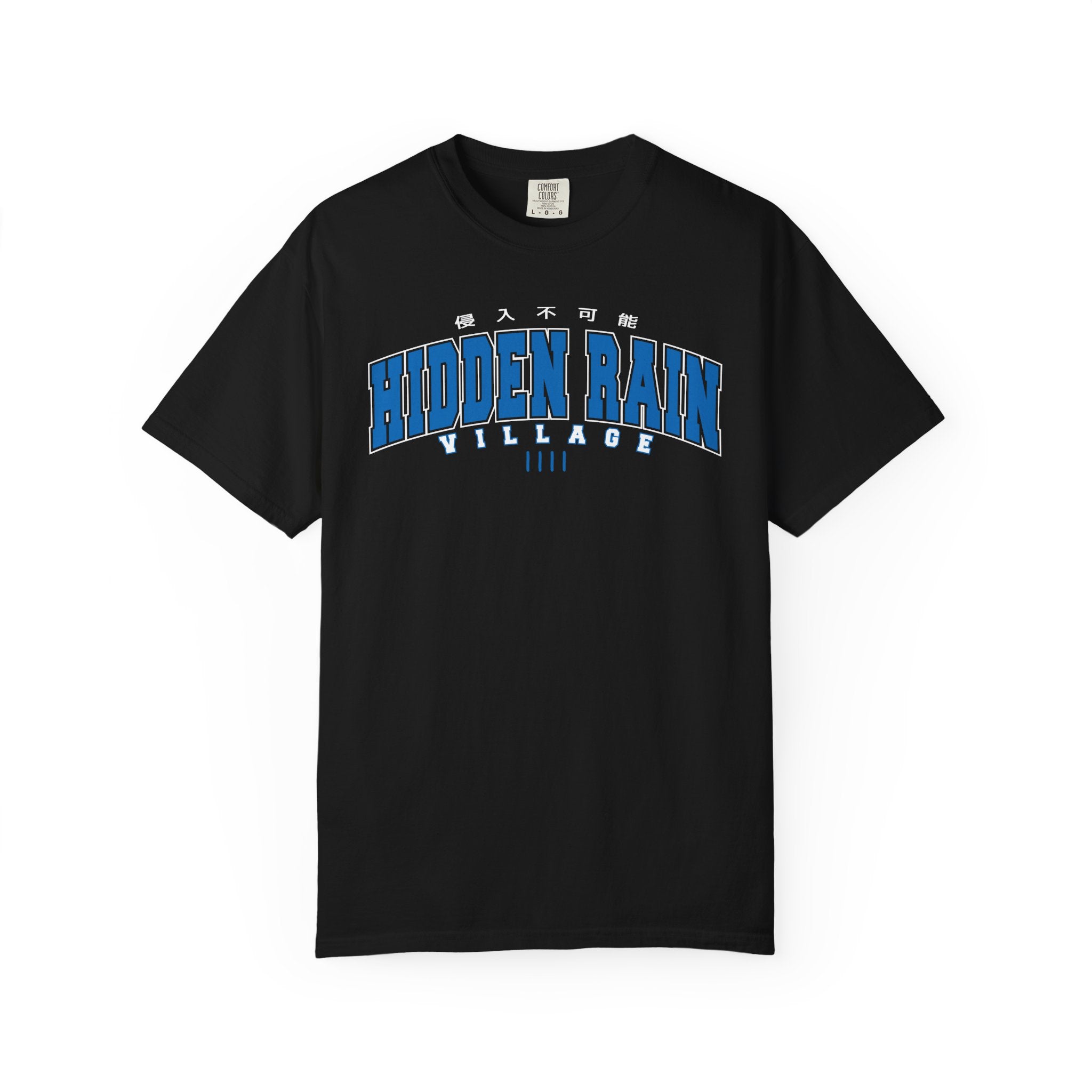 Hidden Rain Village | Naruto Inspired Collegiate Shirt | Unisex Garment-Dyed T-shirt
