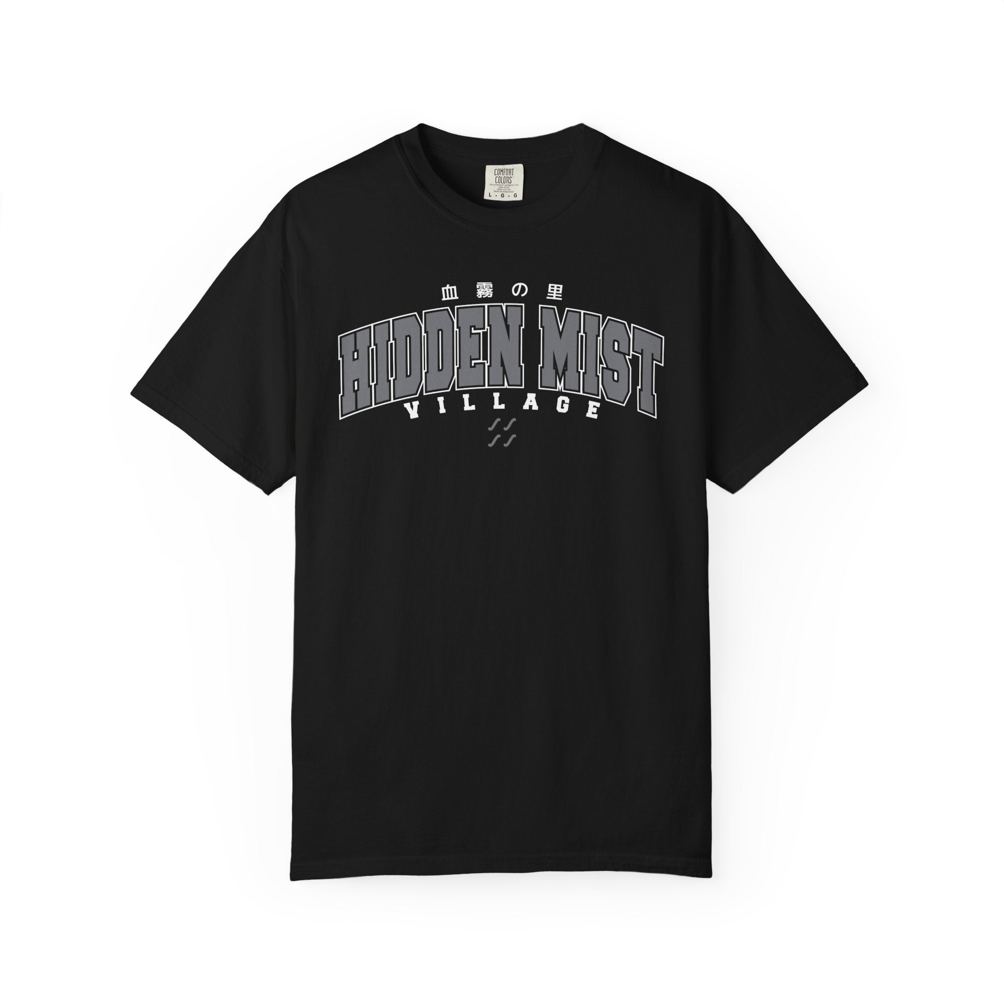 Hidden Mist Village | Naruto Inspired Collegiate Shirt | Unisex Garment-Dyed T-shirt