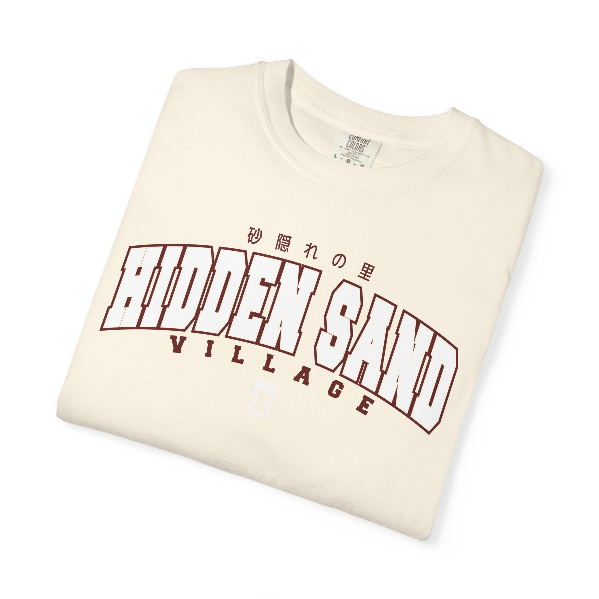 Hidden Sand Village | Naruto Inspired Collegiate Shirt | Unisex Garment-Dyed T-shirt