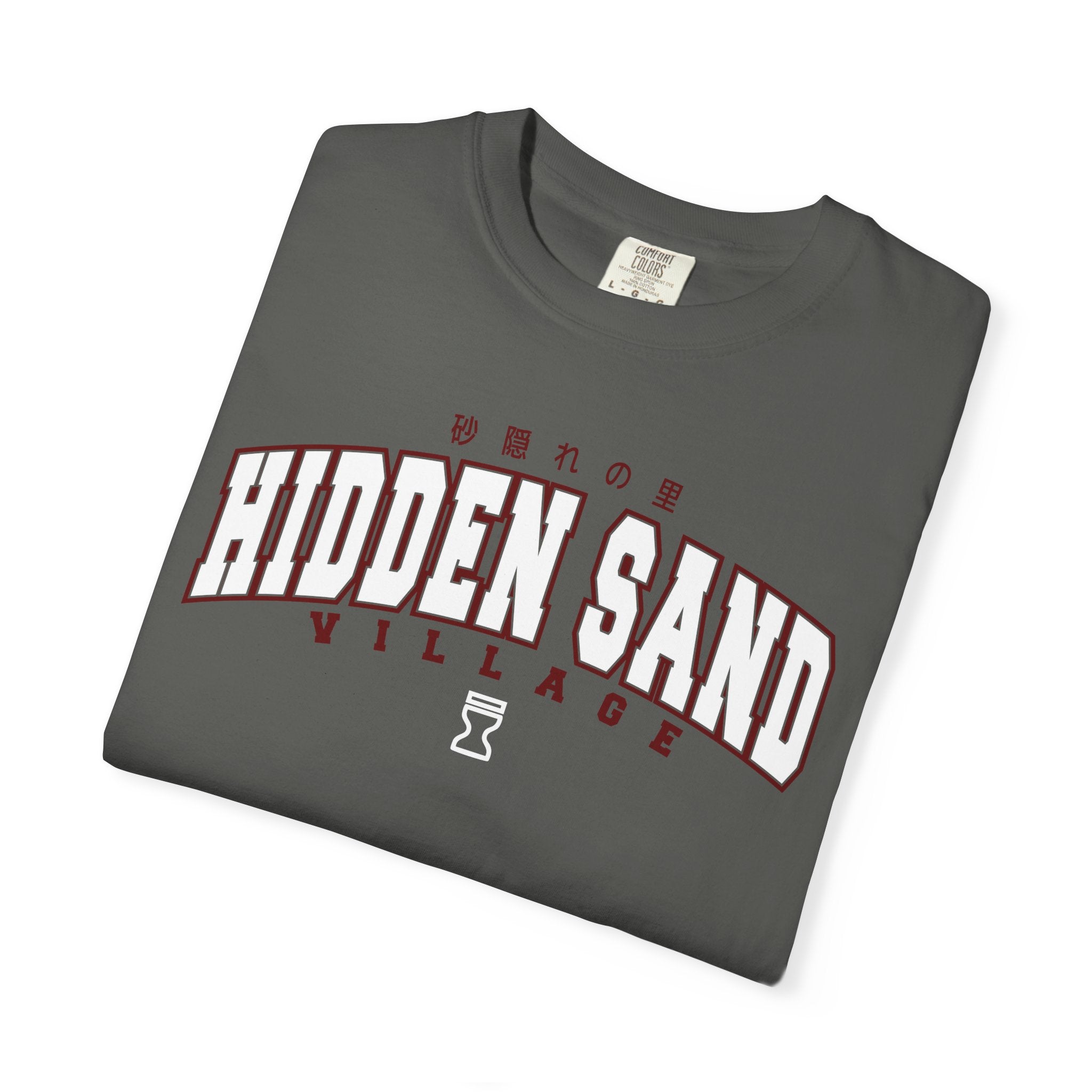 Hidden Sand Village | Naruto Inspired Collegiate Shirt | Unisex Garment-Dyed T-shirt