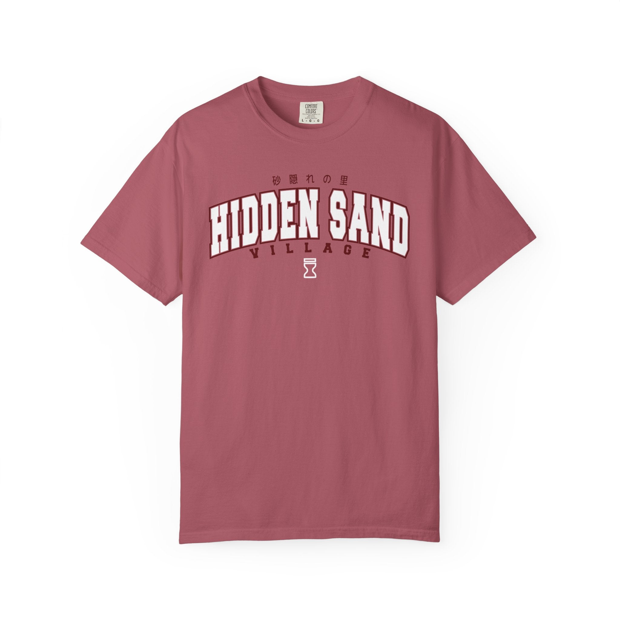 Hidden Sand Village | Naruto Inspired Collegiate Shirt | Unisex Garment-Dyed T-shirt