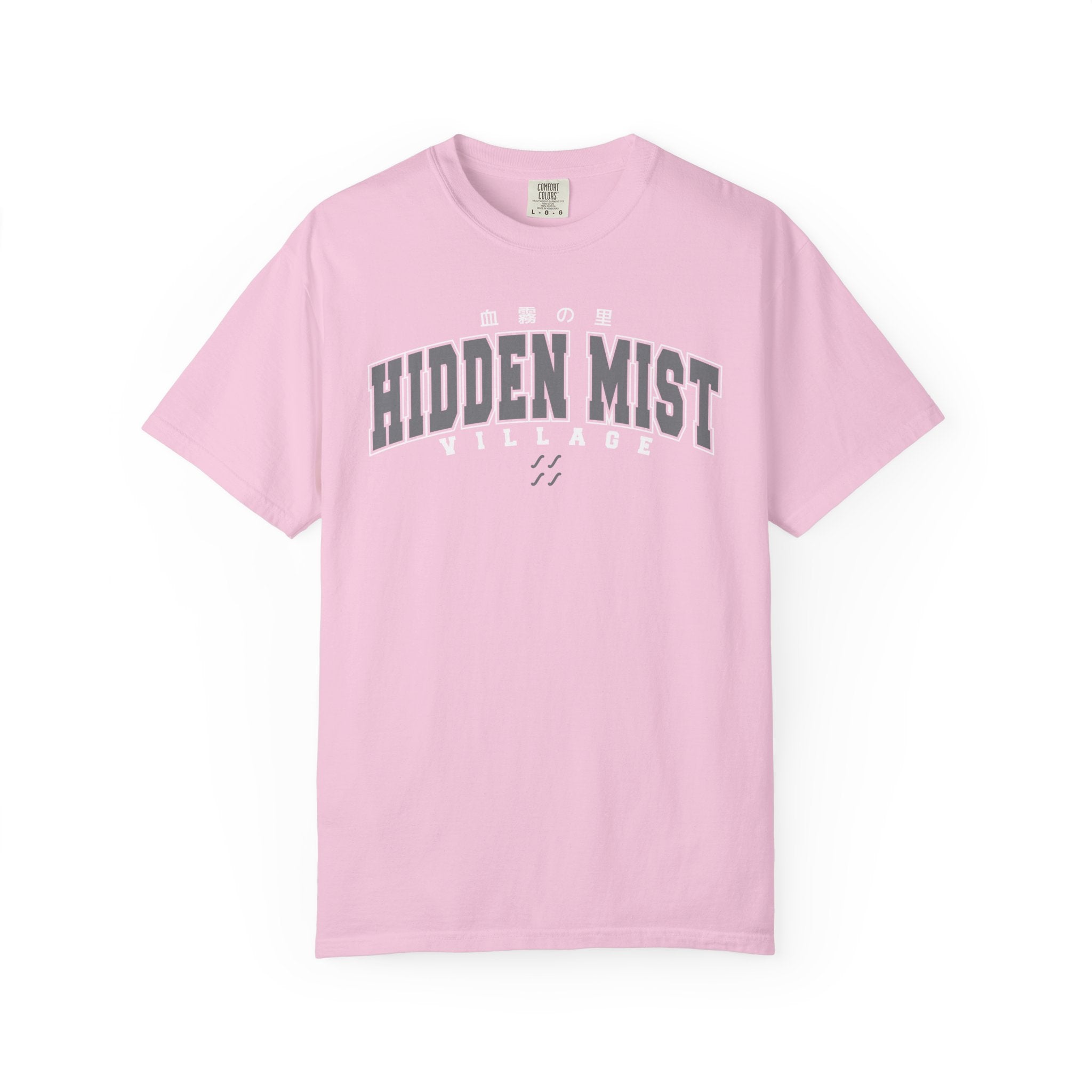 Hidden Mist Village | Naruto Inspired Collegiate Shirt | Unisex Garment-Dyed T-shirt