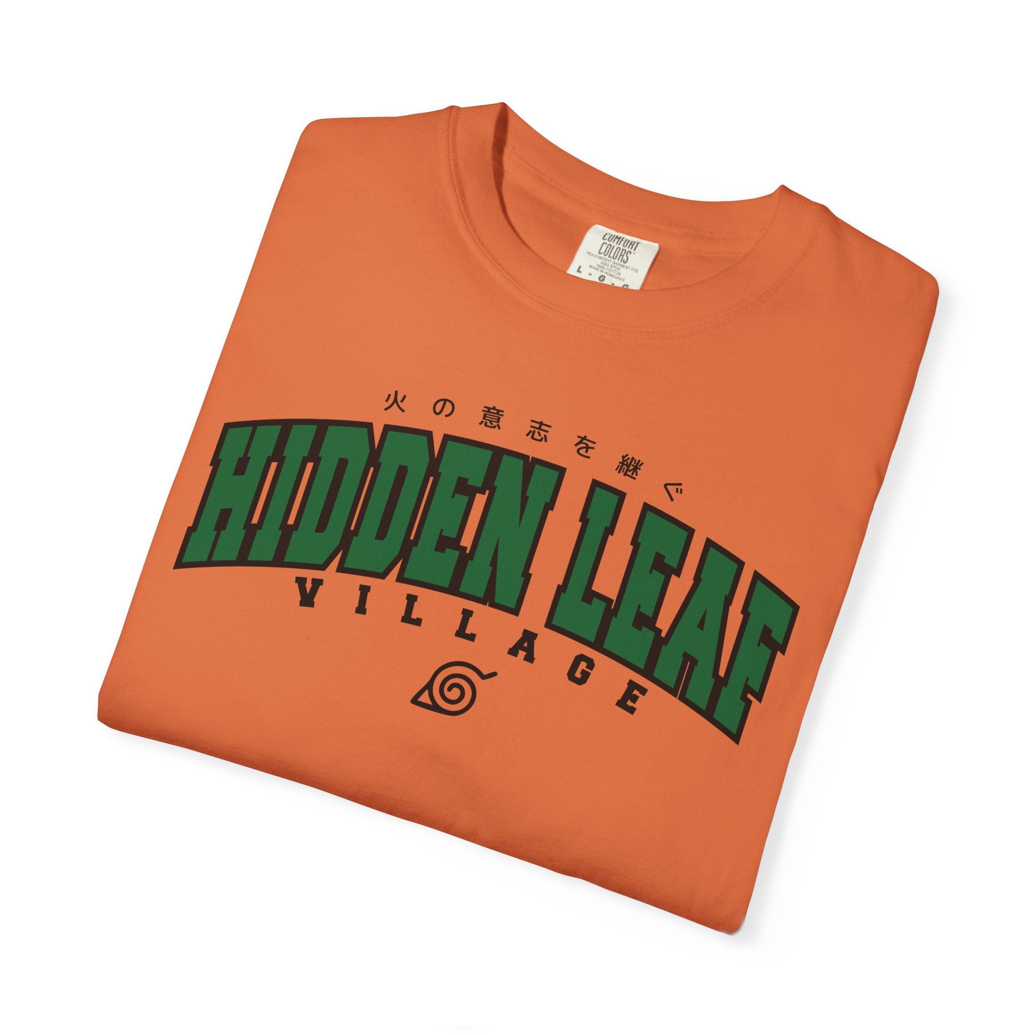 Hidden Leaf Village | Naruto Inspired Collegiate Shirt | Unisex Garment-Dyed T-shirt