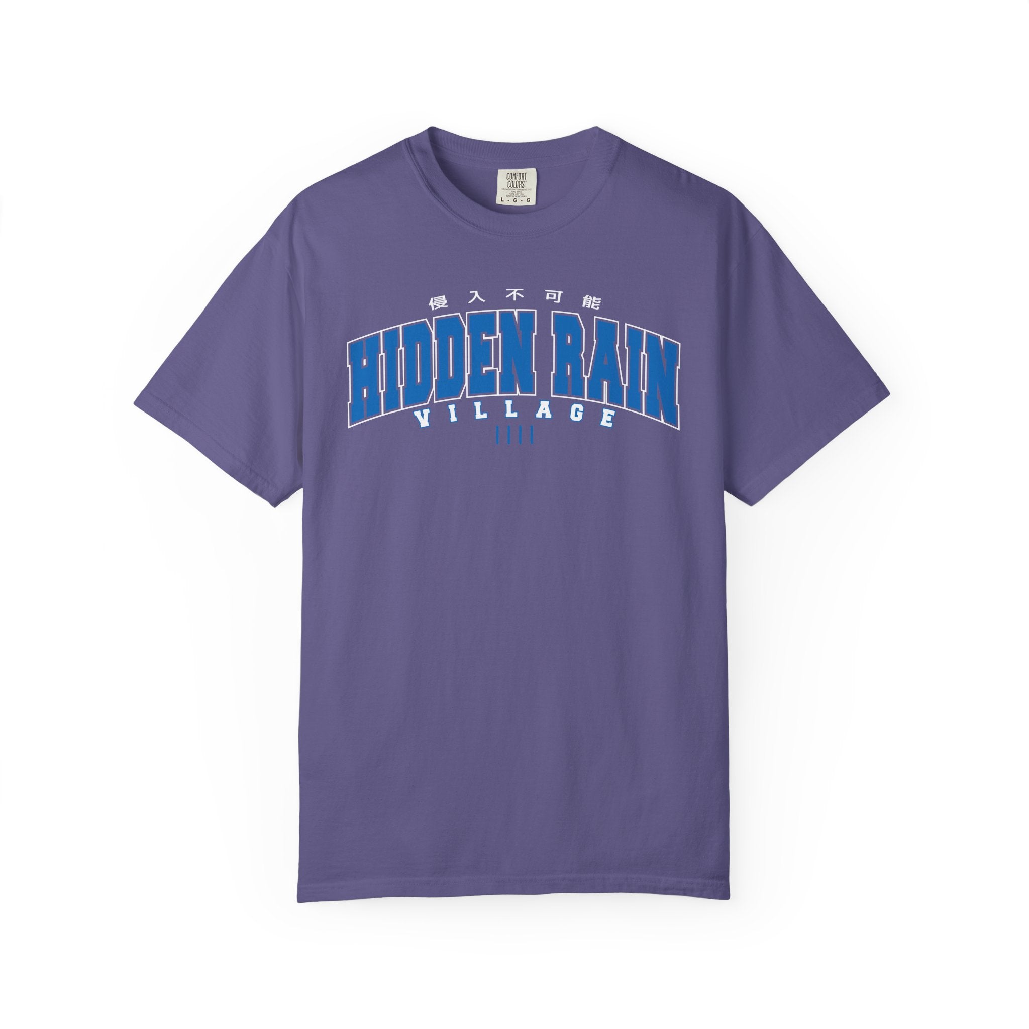 Hidden Rain Village | Naruto Inspired Collegiate Shirt | Unisex Garment-Dyed T-shirt