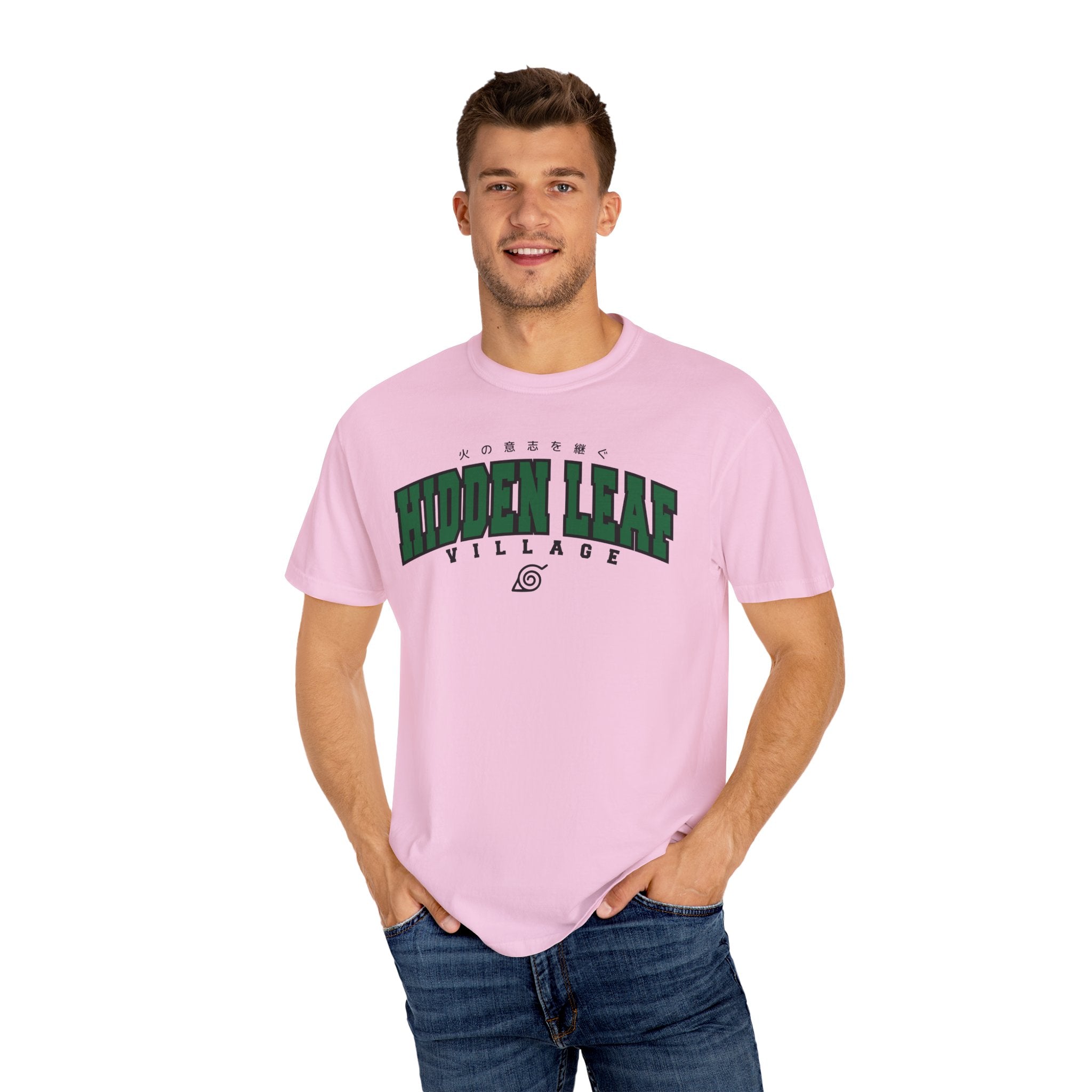 Hidden Leaf Village | Naruto Inspired Collegiate Shirt | Unisex Garment-Dyed T-shirt