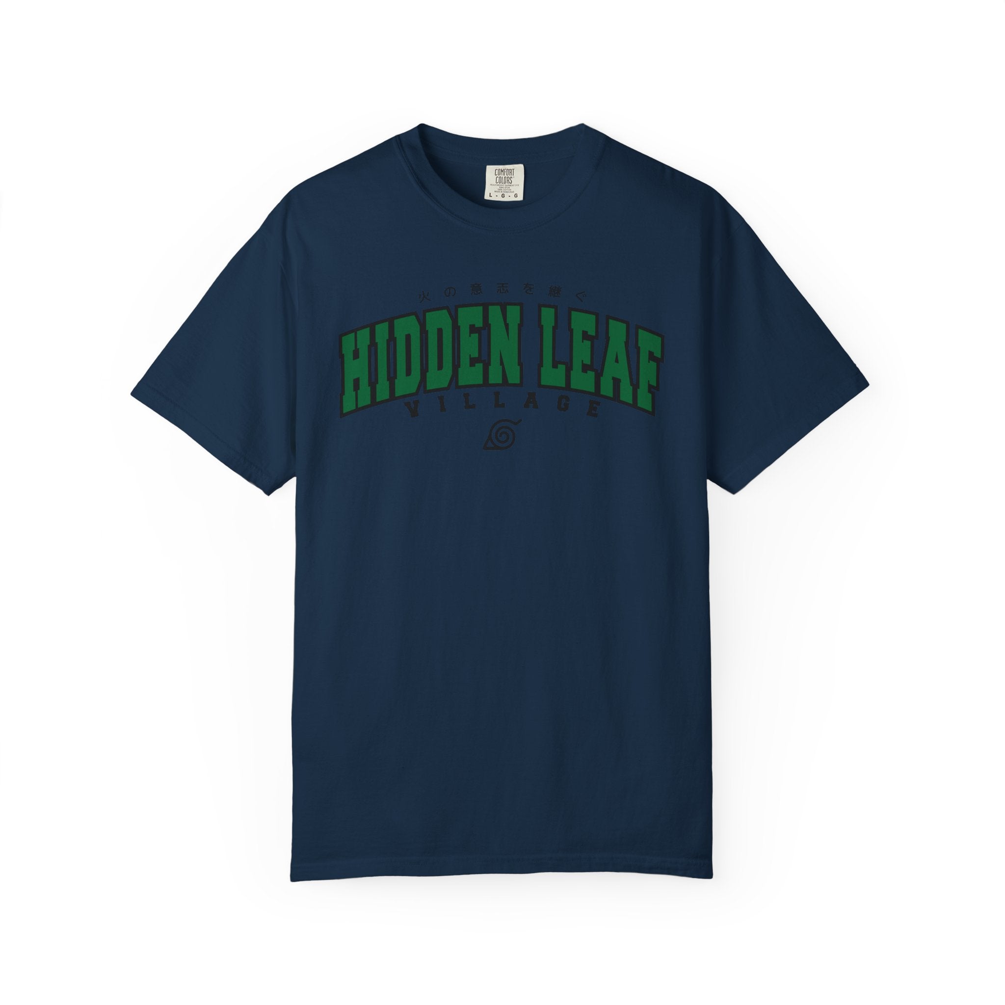 Hidden Leaf Village | Naruto Inspired Collegiate Shirt | Unisex Garment-Dyed T-shirt