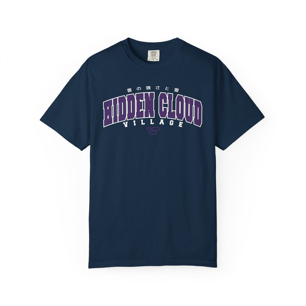 Hidden Cloud Village | Naruto Inspired Collegiate Shirt | Unisex Garment-Dyed T-shirt
