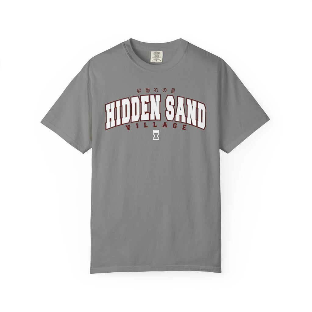Hidden Sand Village | Naruto Inspired Collegiate Shirt | Unisex Garment-Dyed T-shirt