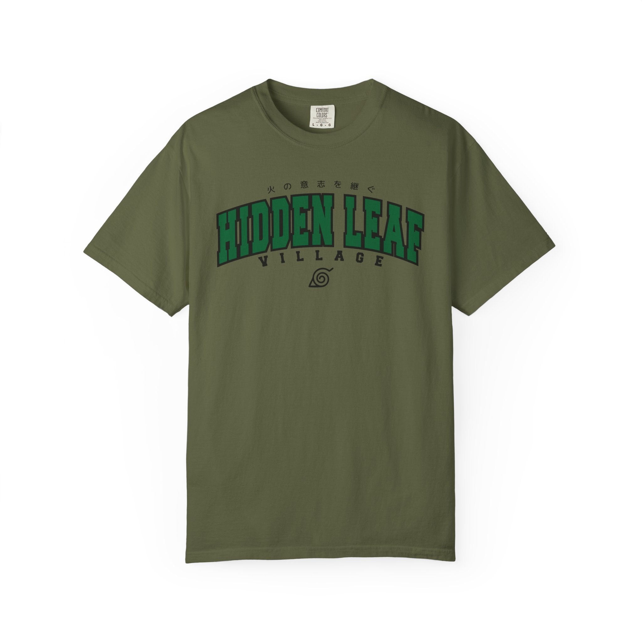 Hidden Leaf Village | Naruto Inspired Collegiate Shirt | Unisex Garment-Dyed T-shirt