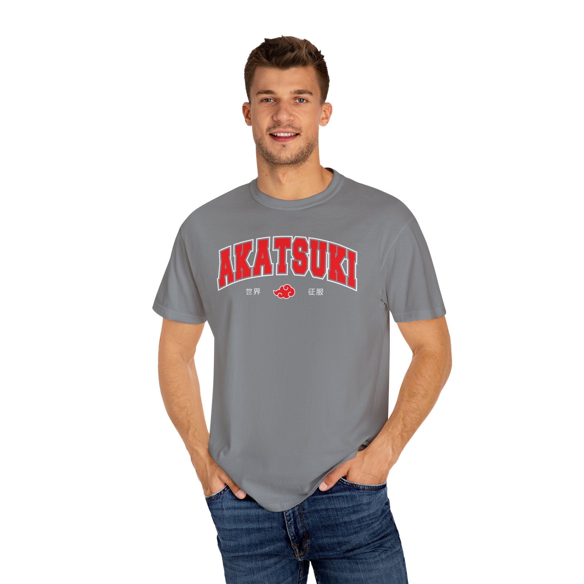 Akatsuki | Naruto Inspired Collegiate Shirt | Unisex Garment-Dyed T-shirt