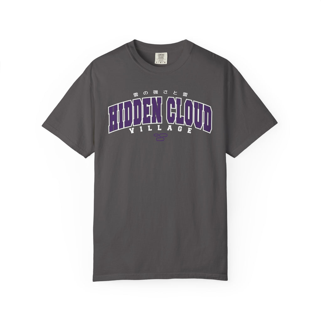 Hidden Cloud Village | Naruto Inspired Collegiate Shirt | Unisex Garment-Dyed T-shirt