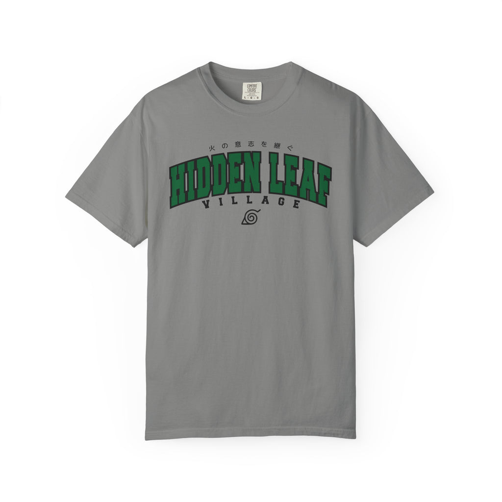Hidden Leaf Village | Naruto Inspired Collegiate Shirt | Unisex Garment-Dyed T-shirt