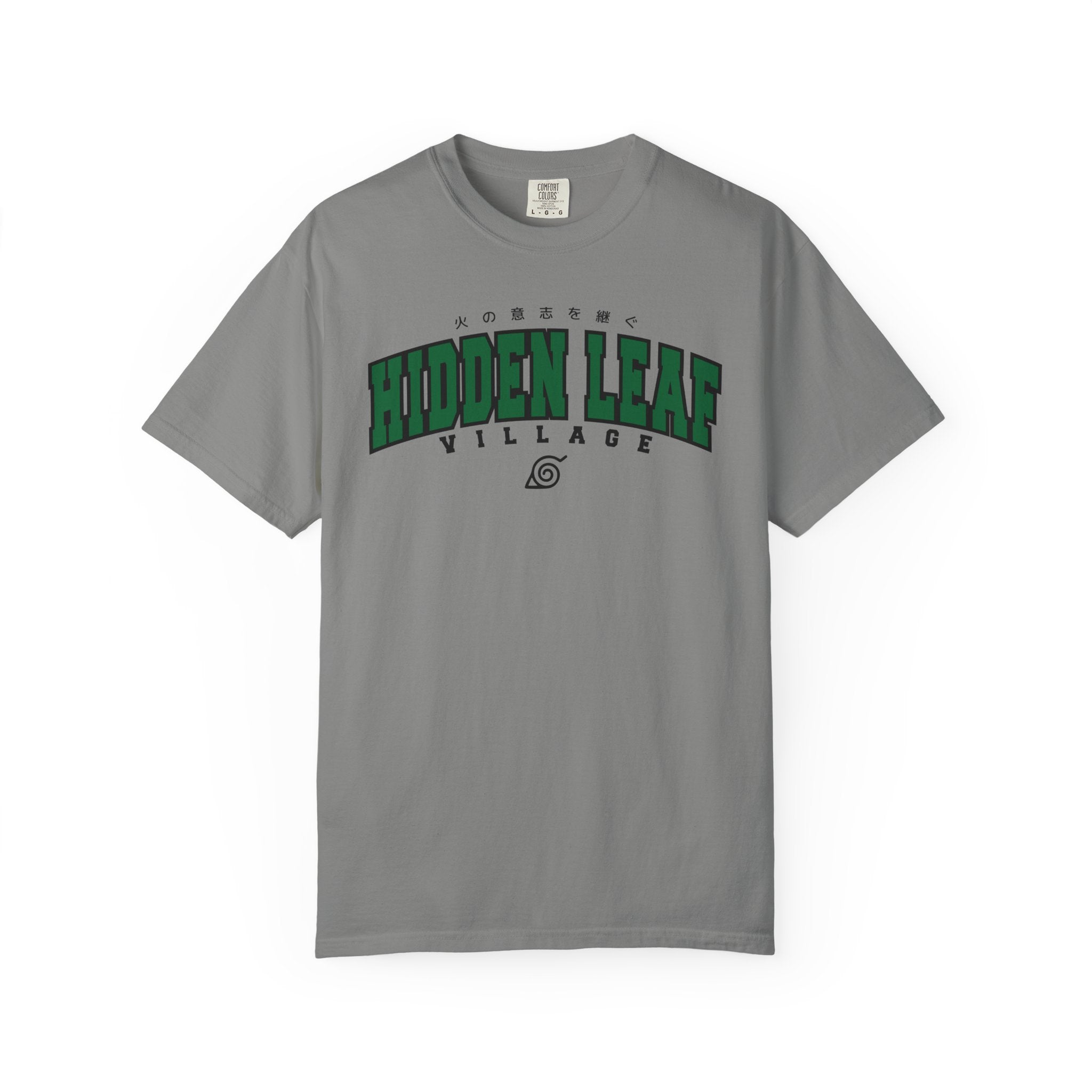 Hidden Leaf Village | Naruto Inspired Collegiate Shirt | Unisex Garment-Dyed T-shirt