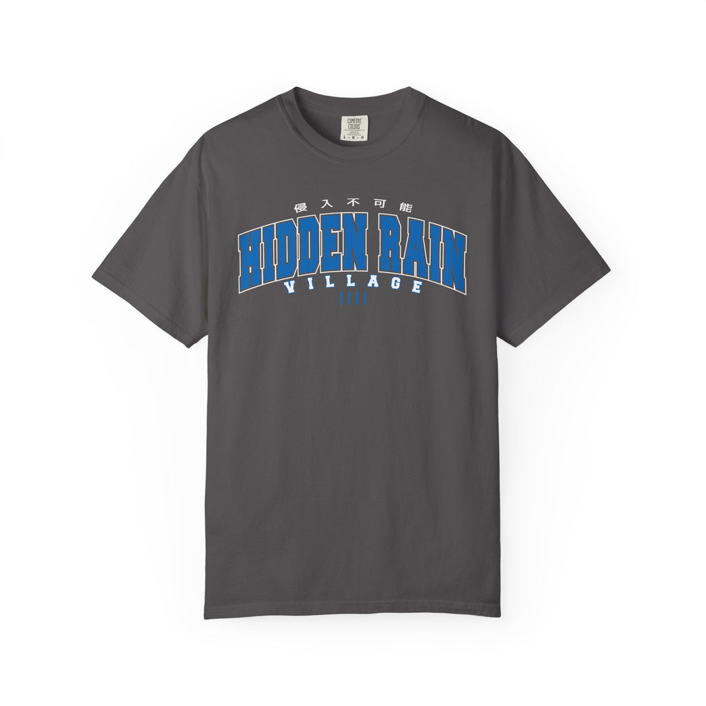 Hidden Rain Village | Naruto Inspired Collegiate Shirt | Unisex Garment-Dyed T-shirt