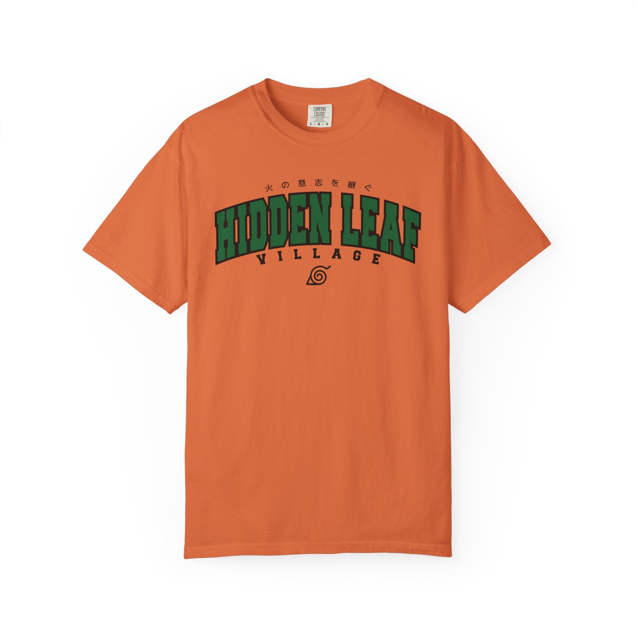 Hidden Leaf Village | Naruto Inspired Collegiate Shirt | Unisex Garment-Dyed T-shirt