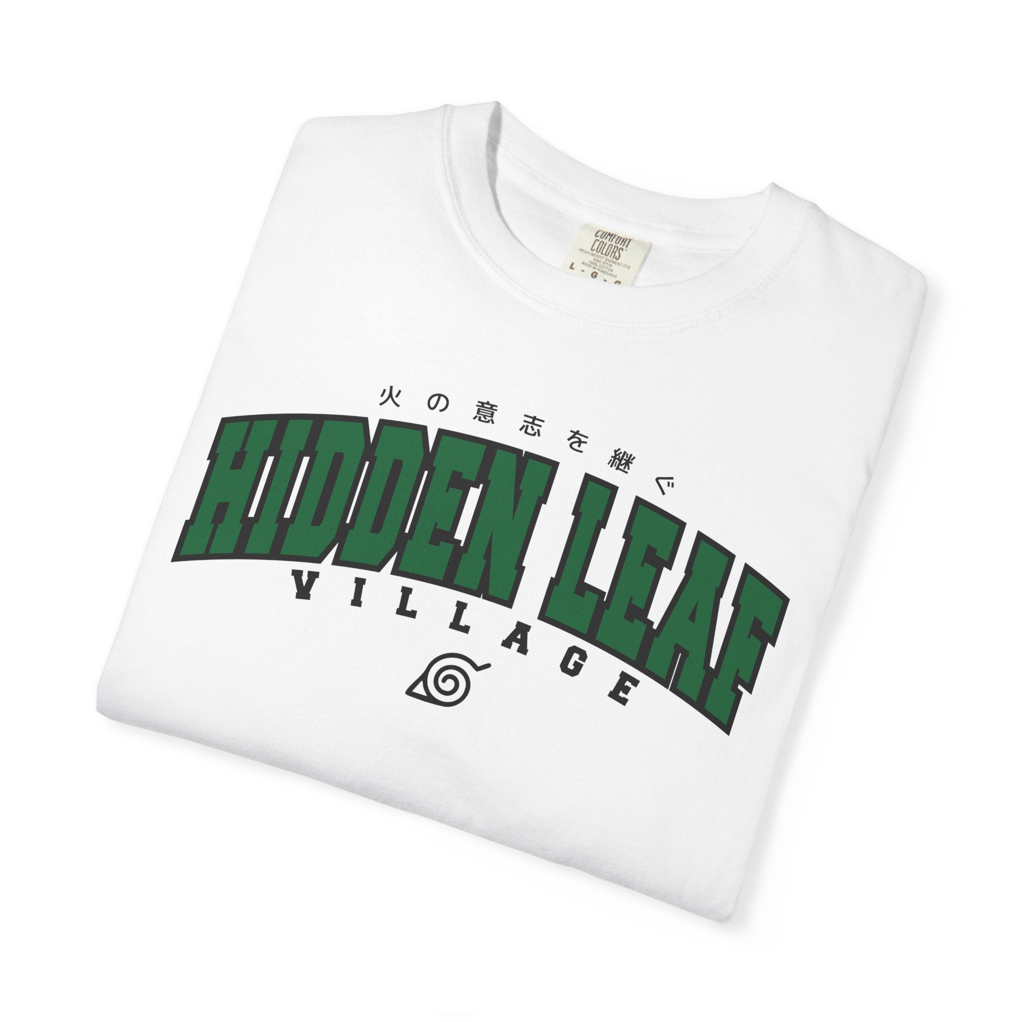 Hidden Leaf Village | Naruto Inspired Collegiate Shirt | Unisex Garment-Dyed T-shirt