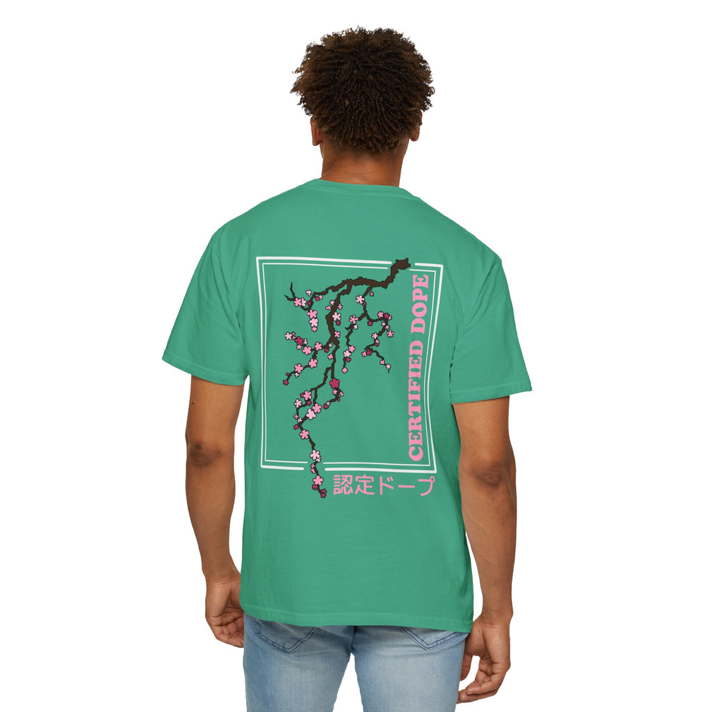 Cherry Blossoms | Certified Dope | Unisex Garment-Dyed T-shirt