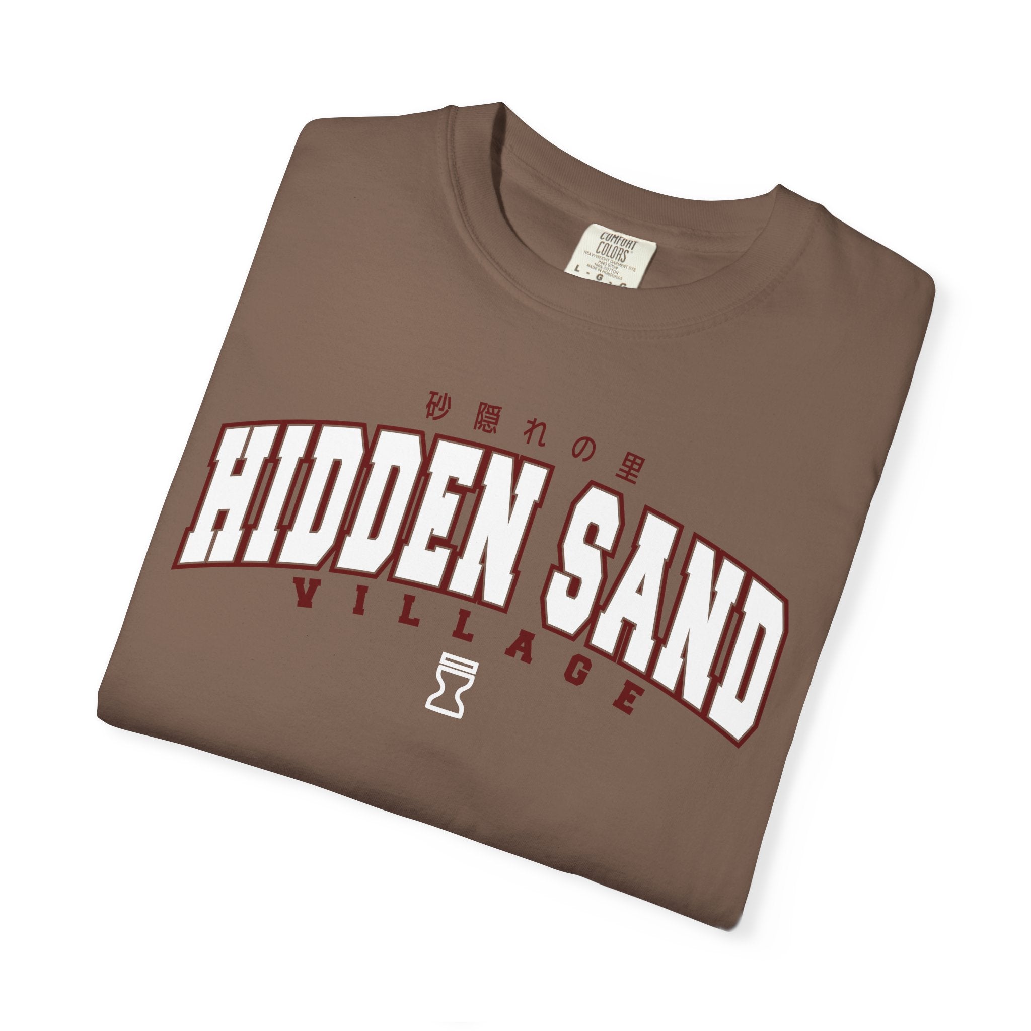 Hidden Sand Village | Naruto Inspired Collegiate Shirt | Unisex Garment-Dyed T-shirt