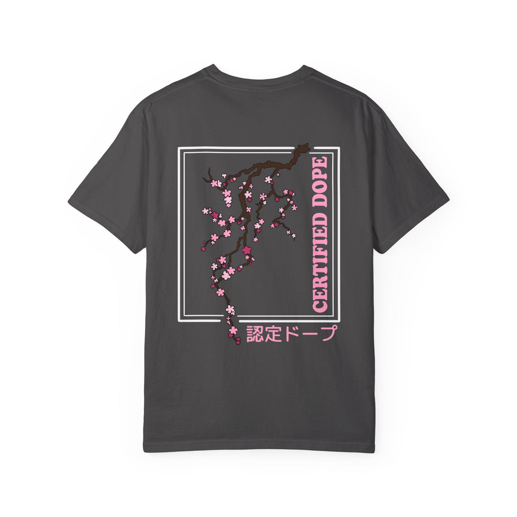 Cherry Blossoms | Certified Dope | Unisex Garment-Dyed T-shirt