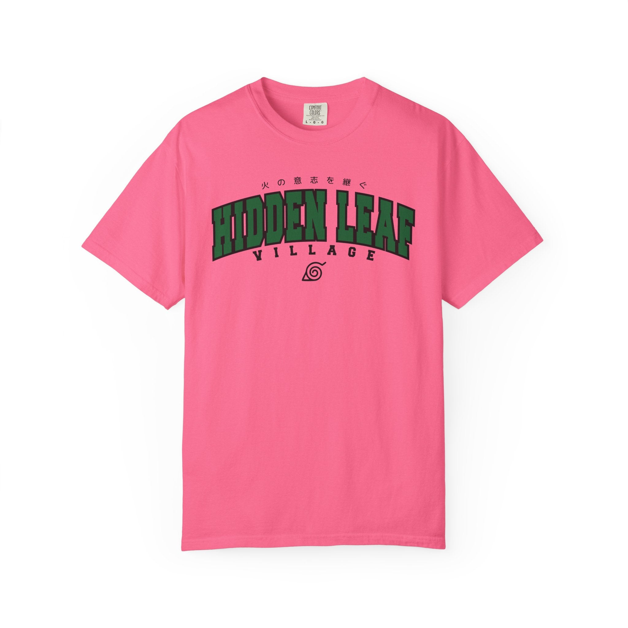 Hidden Leaf Village | Naruto Inspired Collegiate Shirt | Unisex Garment-Dyed T-shirt