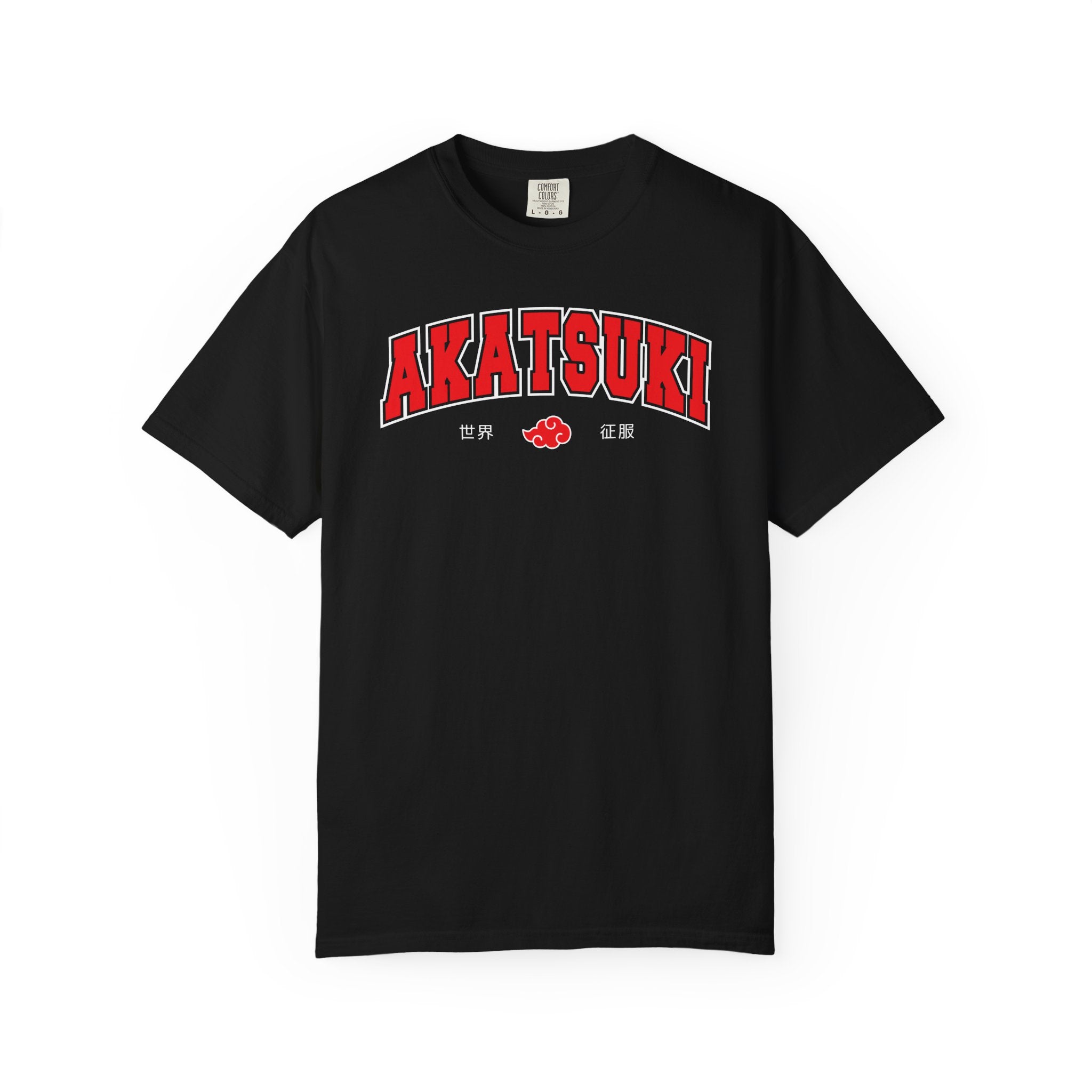 Akatsuki | Naruto Inspired Collegiate Shirt | Unisex Garment-Dyed T-shirt