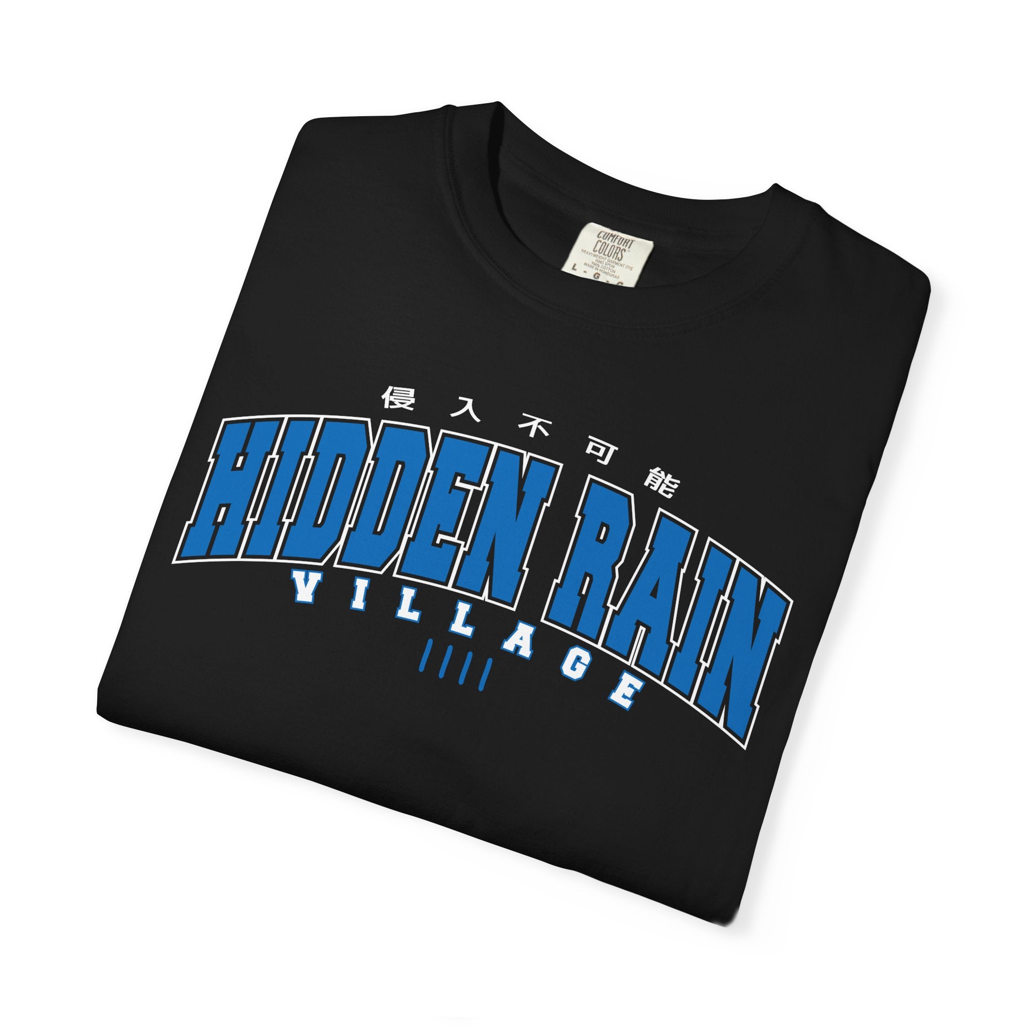 Hidden Rain Village | Naruto Inspired Collegiate Shirt | Unisex Garment-Dyed T-shirt