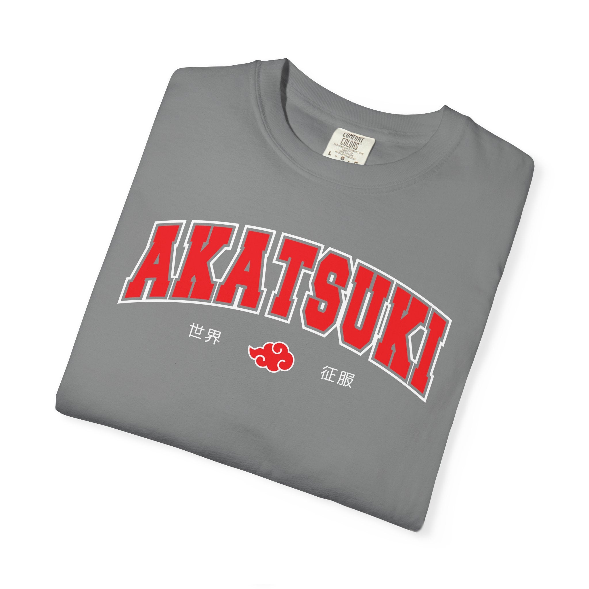 Akatsuki | Naruto Inspired Collegiate Shirt | Unisex Garment-Dyed T-shirt