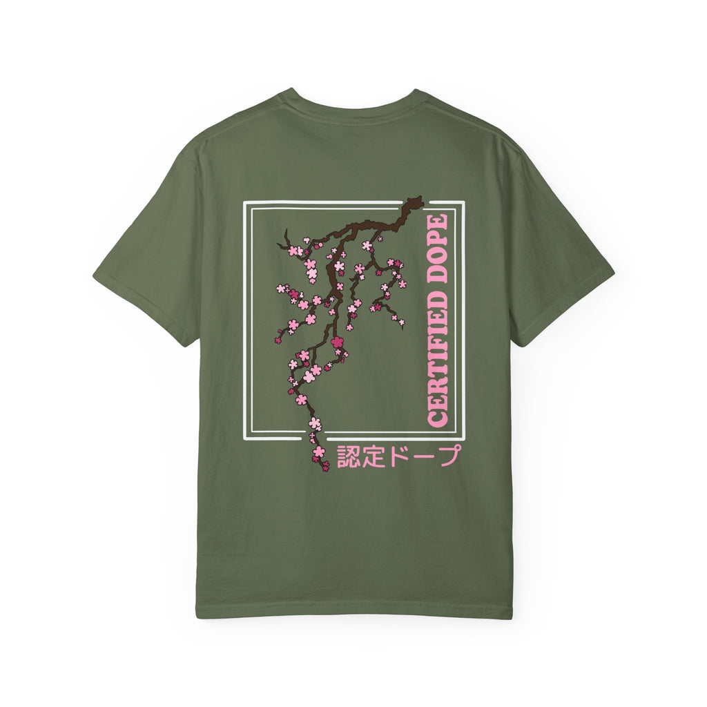Cherry Blossoms | Certified Dope | Unisex Garment-Dyed T-shirt