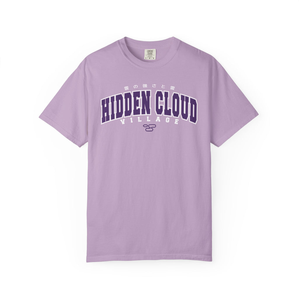 Hidden Cloud Village | Naruto Inspired Collegiate Shirt | Unisex Garment-Dyed T-shirt