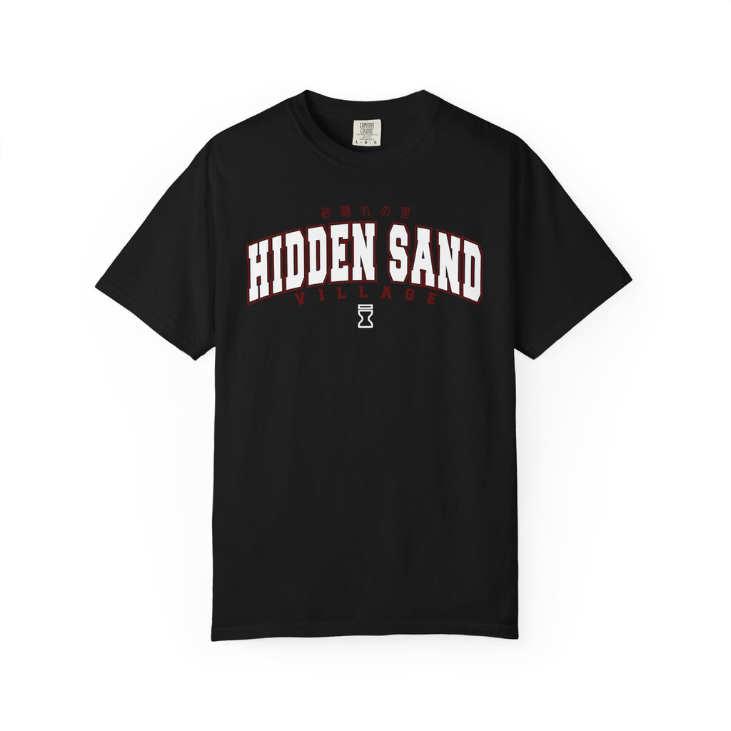 Hidden Sand Village | Naruto Inspired Collegiate Shirt | Unisex Garment-Dyed T-shirt