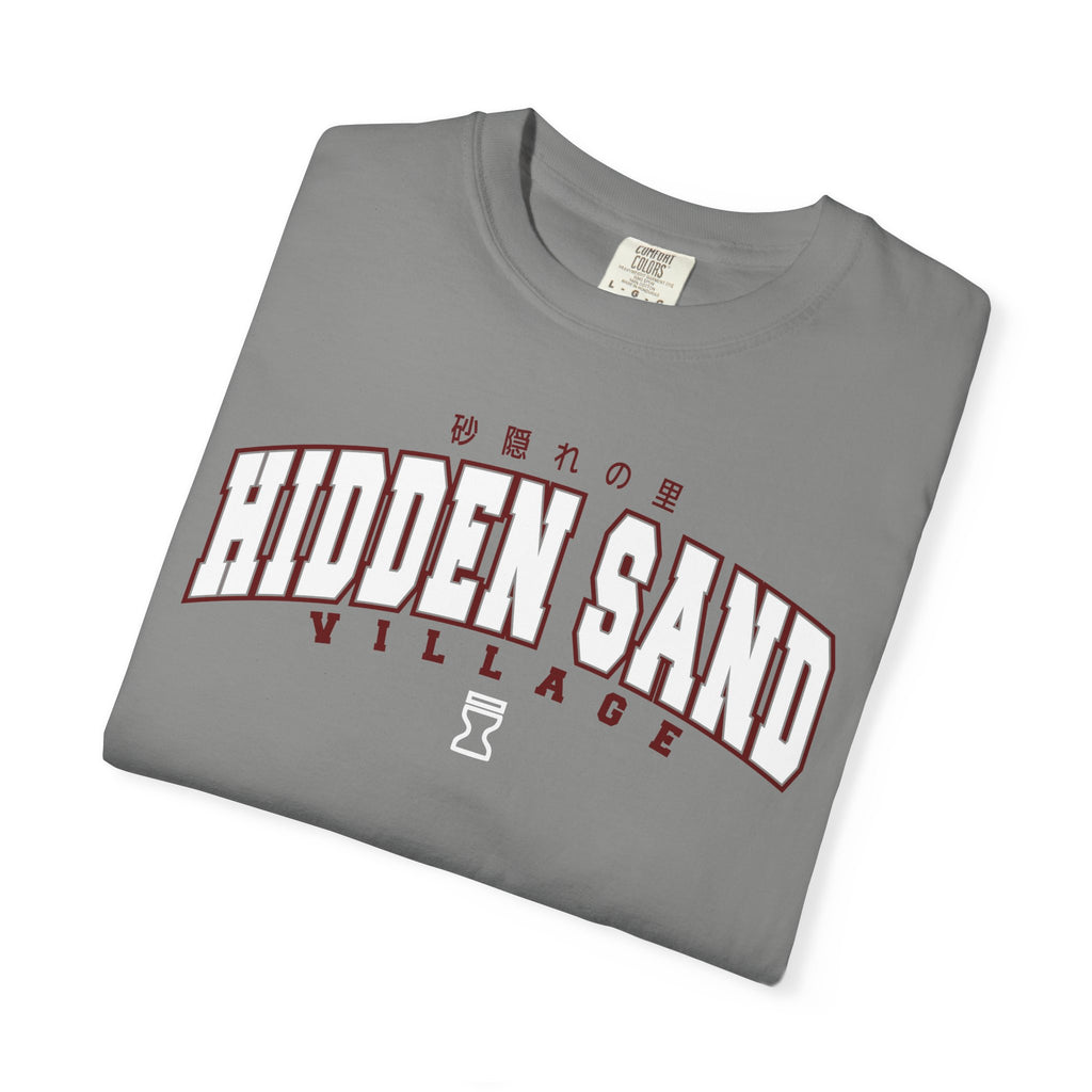 Hidden Sand Village | Naruto Inspired Collegiate Shirt | Unisex Garment-Dyed T-shirt