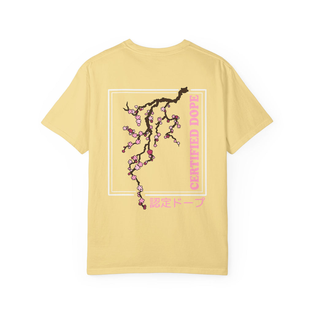 Cherry Blossoms | Certified Dope | Unisex Garment-Dyed T-shirt