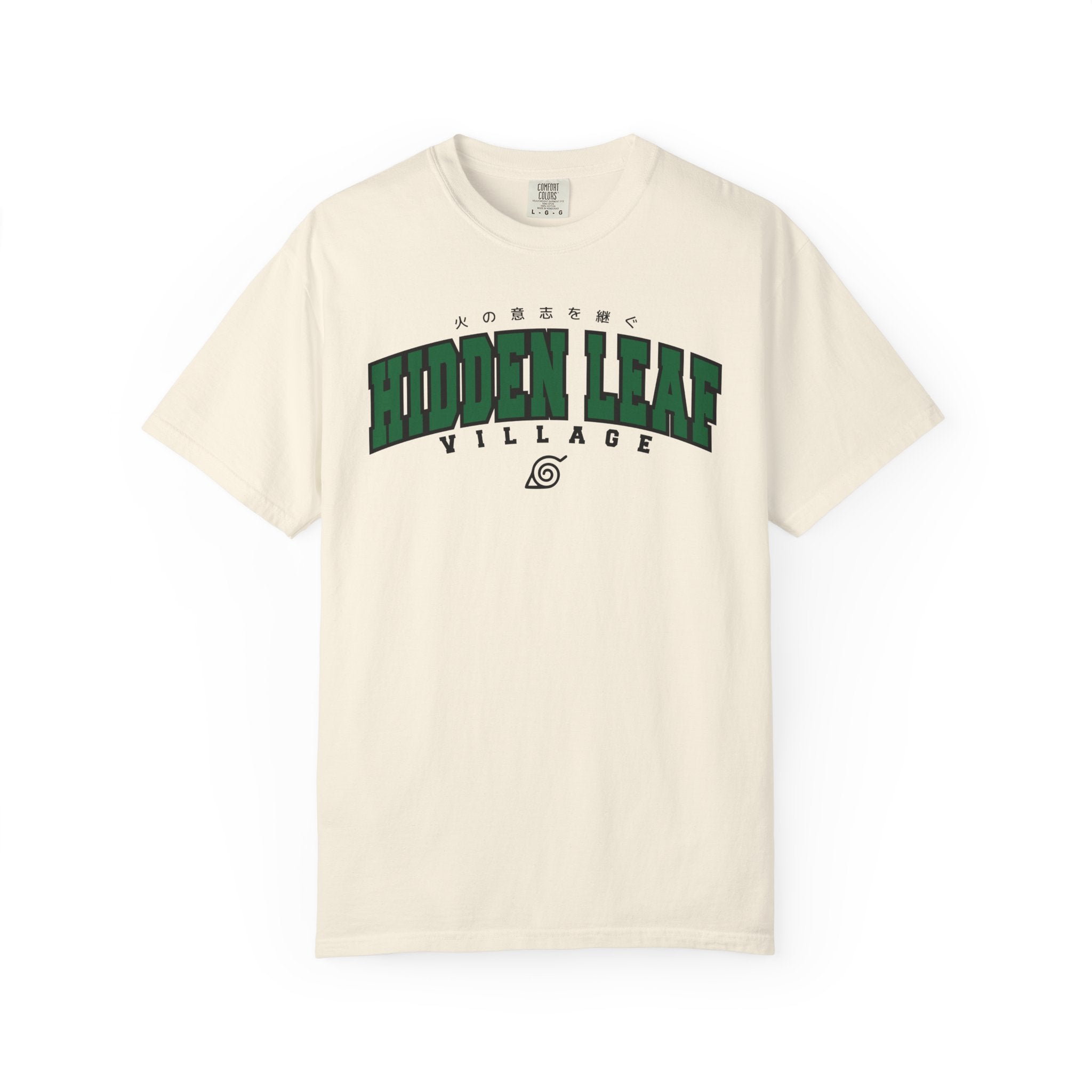 Hidden Leaf Village | Naruto Inspired Collegiate Shirt | Unisex Garment-Dyed T-shirt