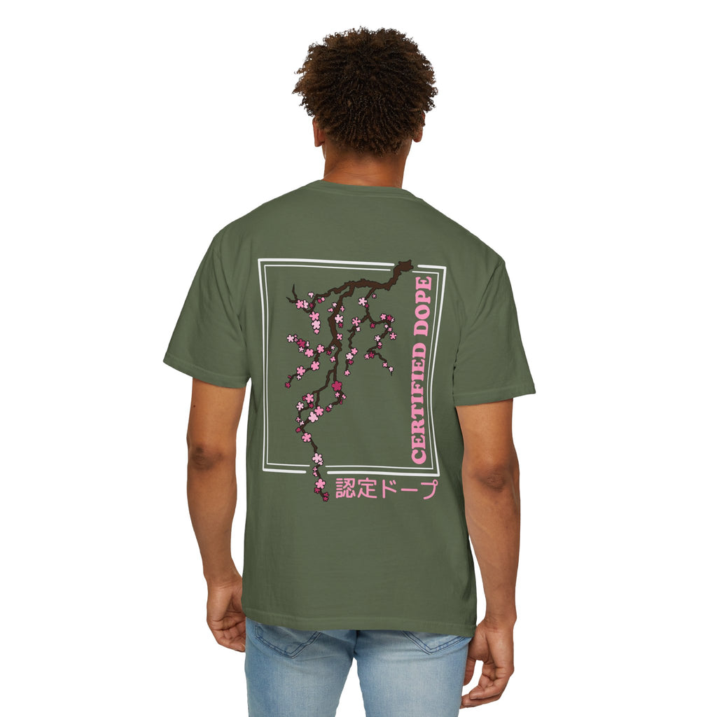 Cherry Blossoms | Certified Dope | Unisex Garment-Dyed T-shirt