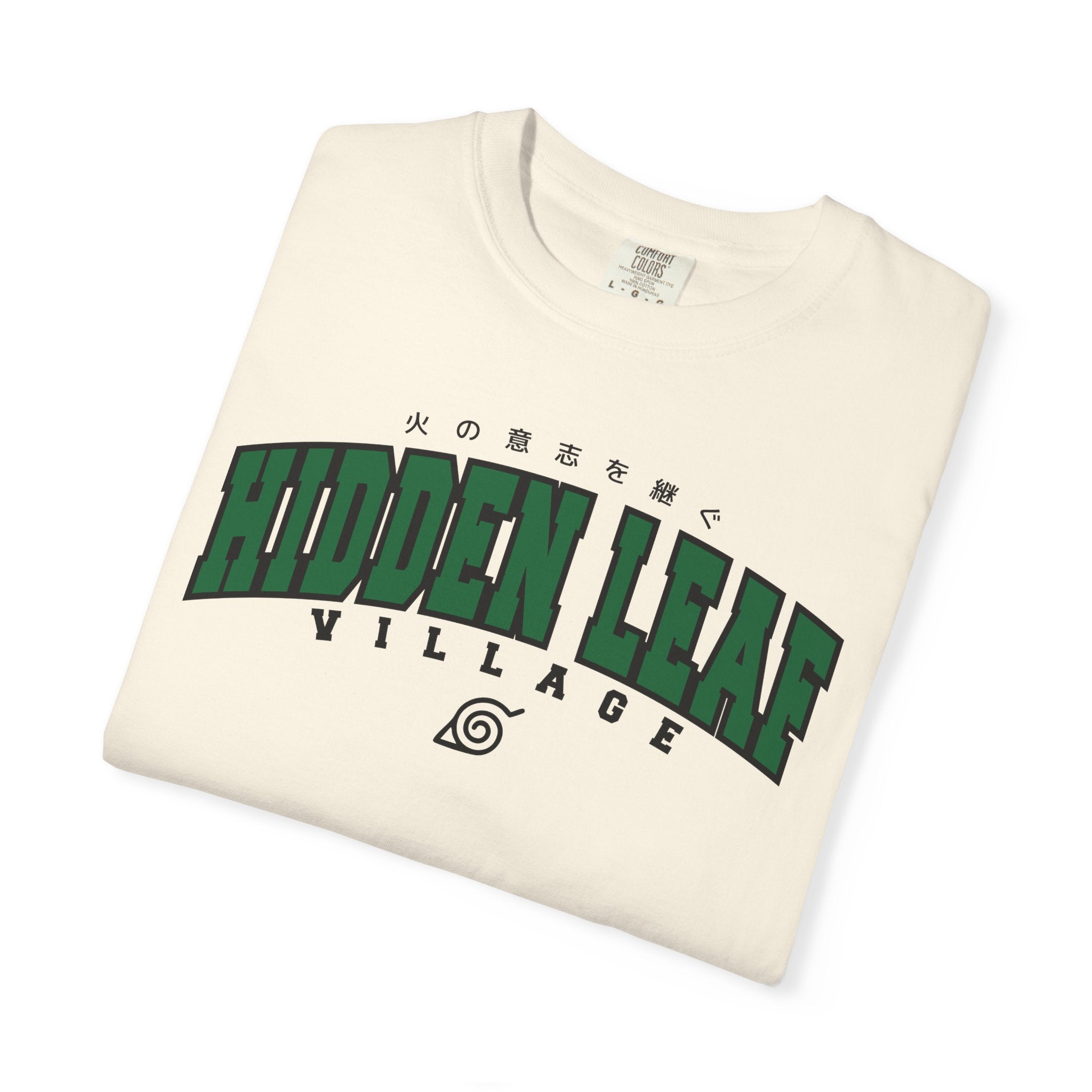 Hidden Leaf Village | Naruto Inspired Collegiate Shirt | Unisex Garment-Dyed T-shirt